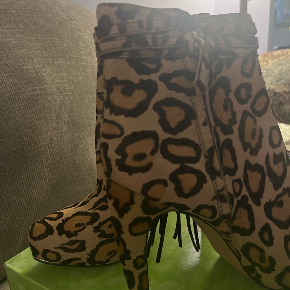 Sam Edelman Leopard Print Ankle Boots